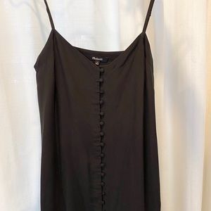 Madewell Silk Button Front Slip Dress